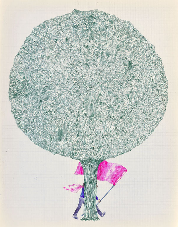 Coordenadas 8 / Coordinates 8.  
Lápiz y acuarela sobre papel antiguo/ Pencil and watercolor on old paper. 56x44 cm. 2025