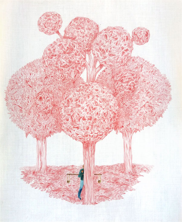 Coordenadas 2 / Coordinates 2.  
Lápiz y acuarela sobre papel antiguo/ Pencil and watercolor on old paper. 56x44 cm. 2021