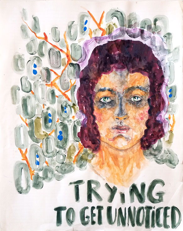 <p><span style="color: #808080; font-size: 8pt;">Trying to get unnoticed. 56x44 cm. 2022