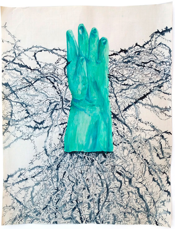 <p><span style="color: #808080; font-size: 8pt;">Trying to be kind. 56x44 cm. 2020