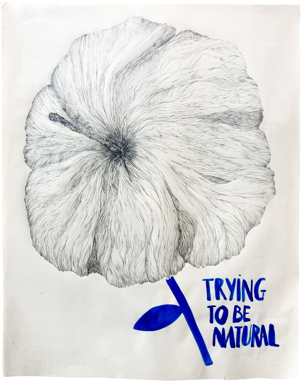 <p><span style="color: #808080; font-size: 8pt;">Trying to be natural.56x44 cm. 2021