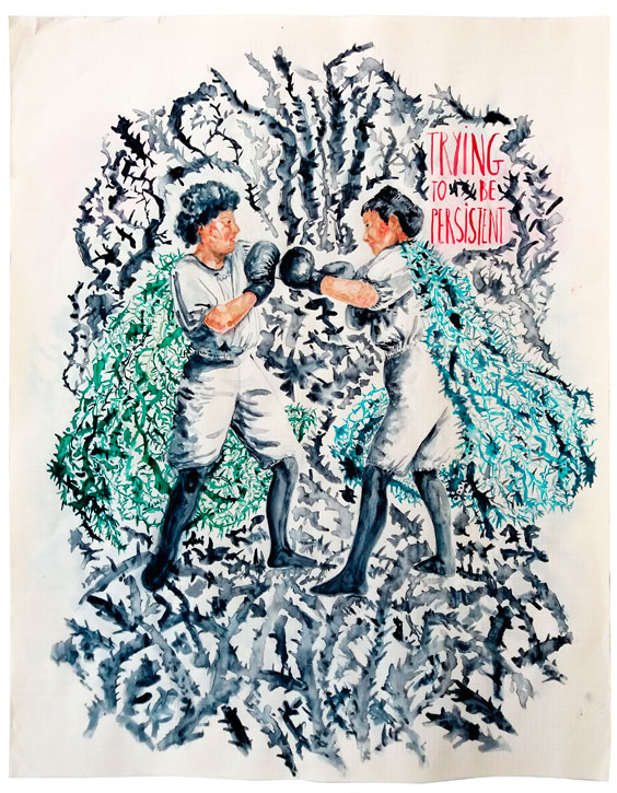 <p><span style="color: #808080; font-size: 8pt;">Trying to be persistent. 56x44 cm. 2020